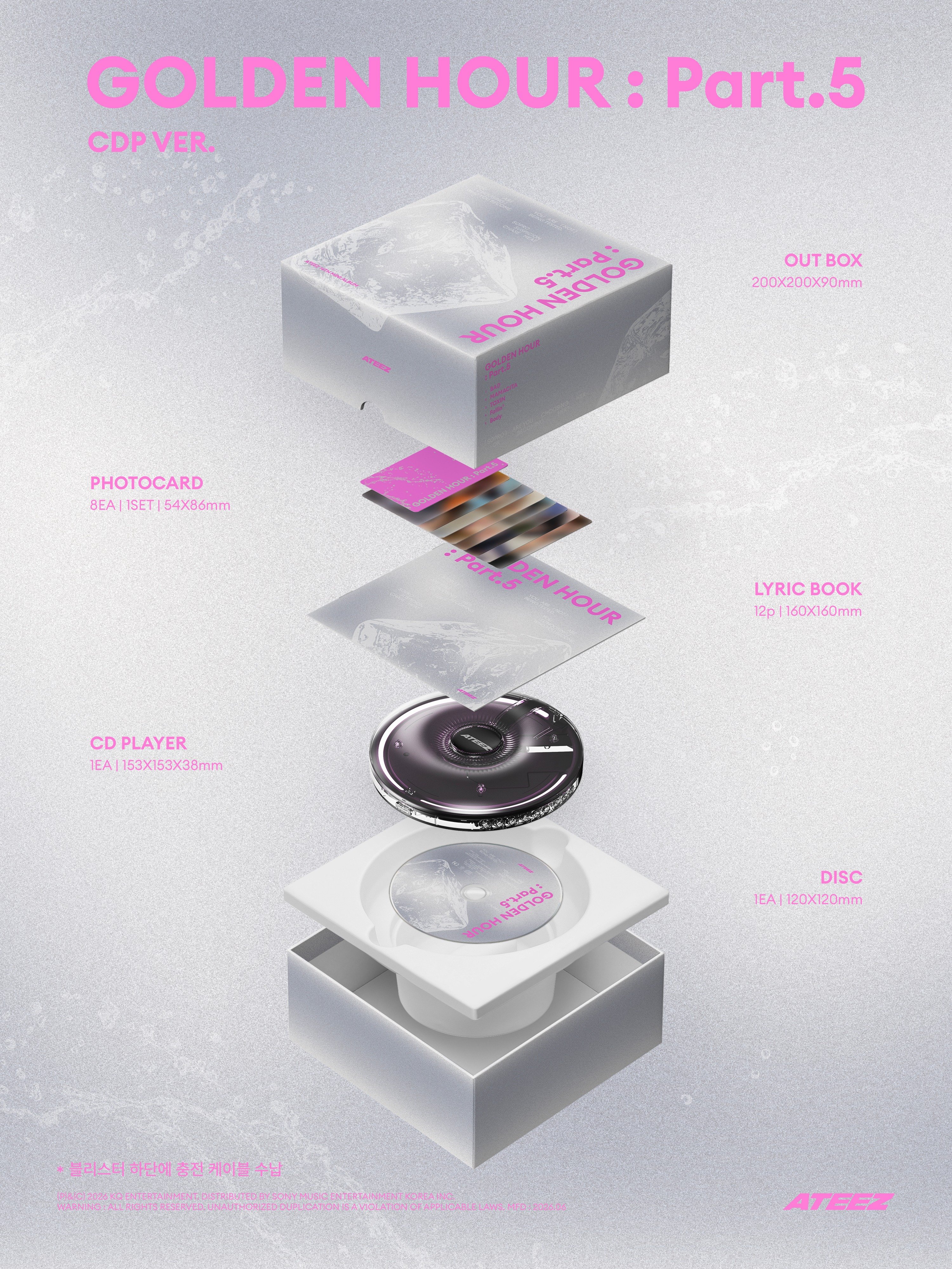 ATEEZ 開封済みCD ATEEZ(에이티즈) 14TH MINI ALBUM [GOLDEN HOUR : Part.5] (CDP VER