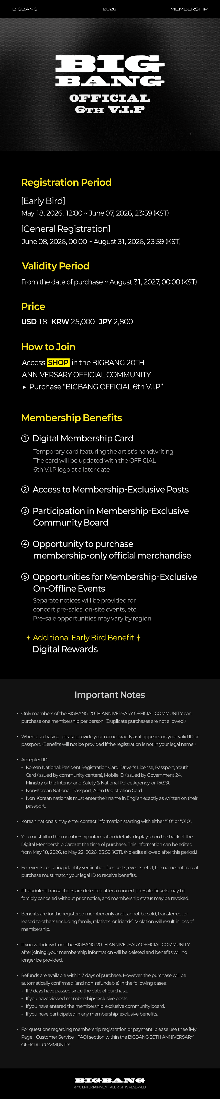 BIGBANG OFFICIAL 6th V.I.P