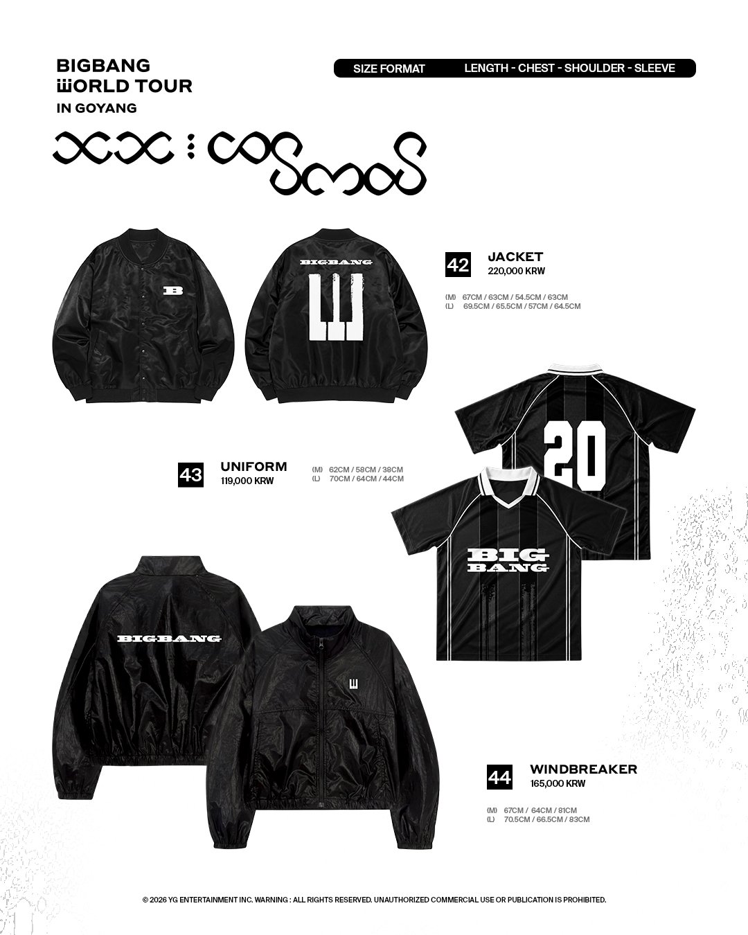 BIGBANG 2026-2027 WORLD TOUR < XX : COSMOS > ✴️ OFFICIAL MERCH