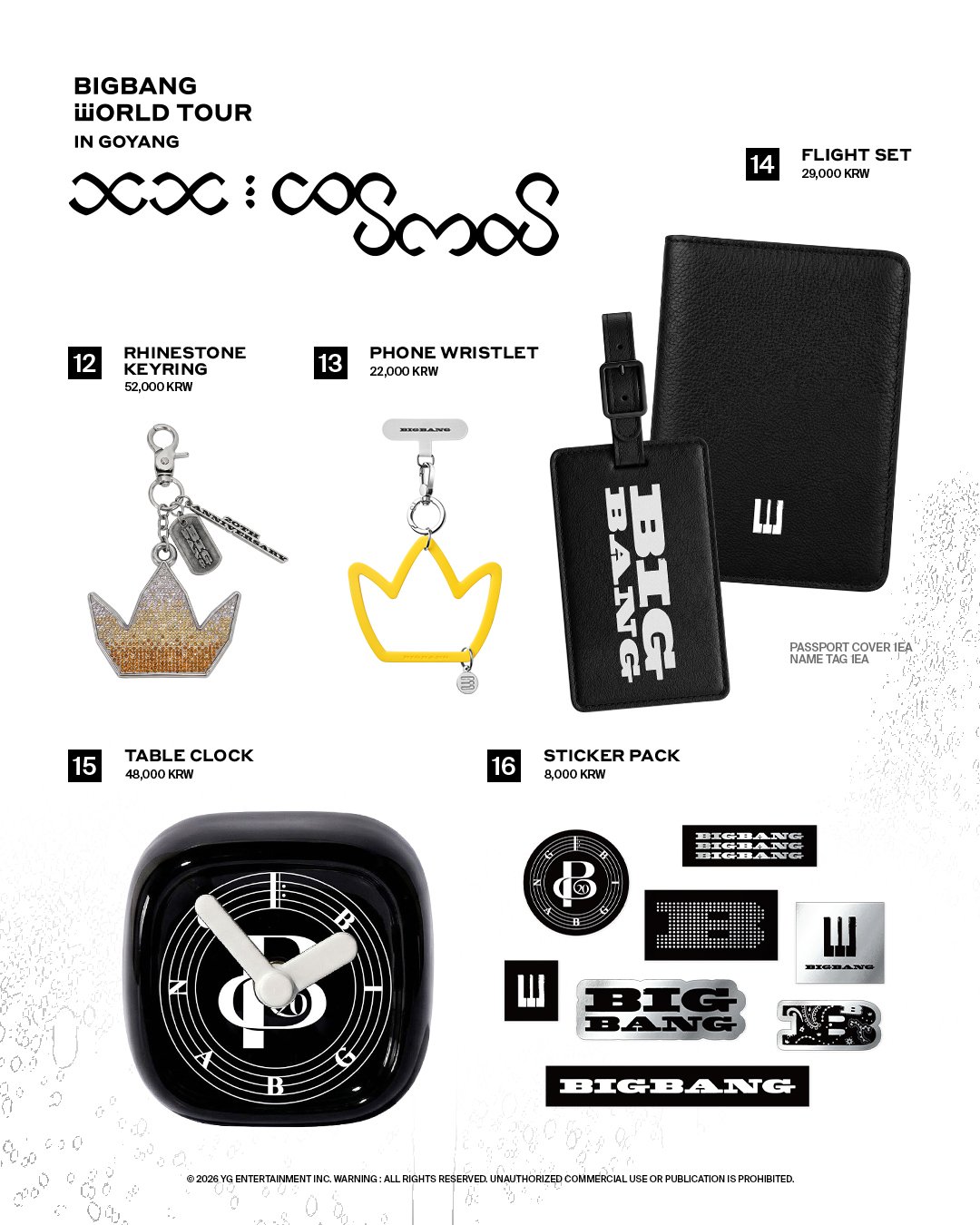 BIG BANG グッズ BIGBANG 2026-2027 WORLD TOUR < XX : COSMOS > ✴️ OFFICIAL MERCH