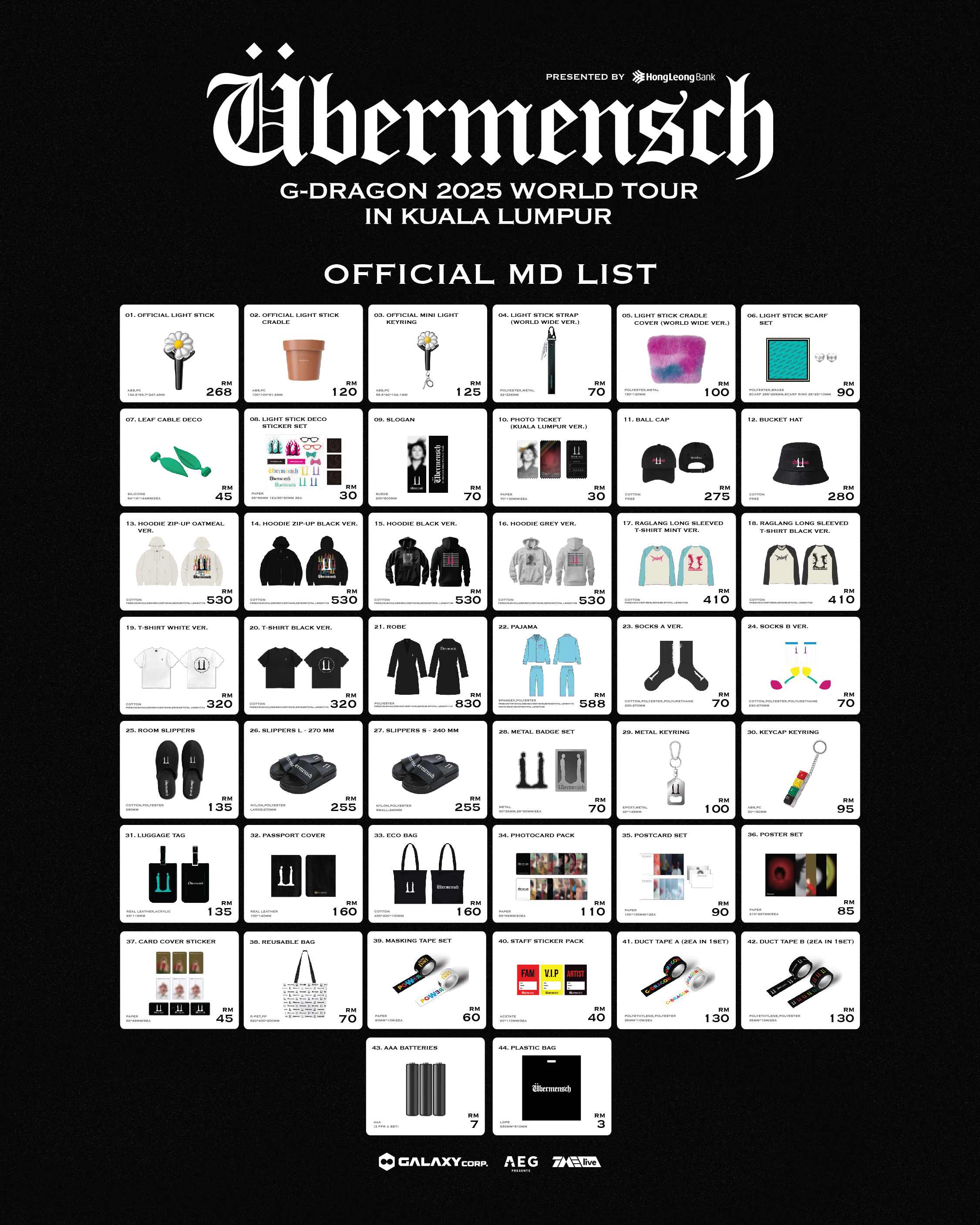 G-DRAGON 2025 WORLD TOUR ソックスセット G-DRAGON 2025 World Tour Übermensch Official Merchandise