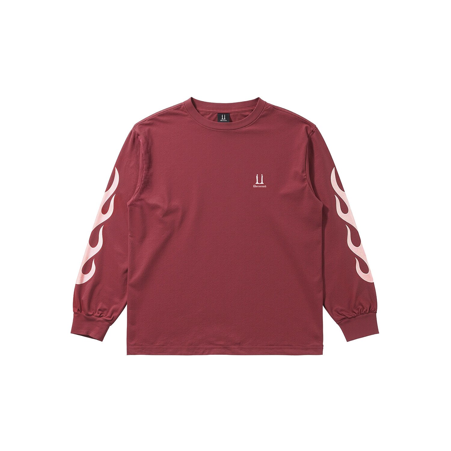 ÜBERMENSCH LONG SLEEVED T-SHIRTS (BURGUNDY)