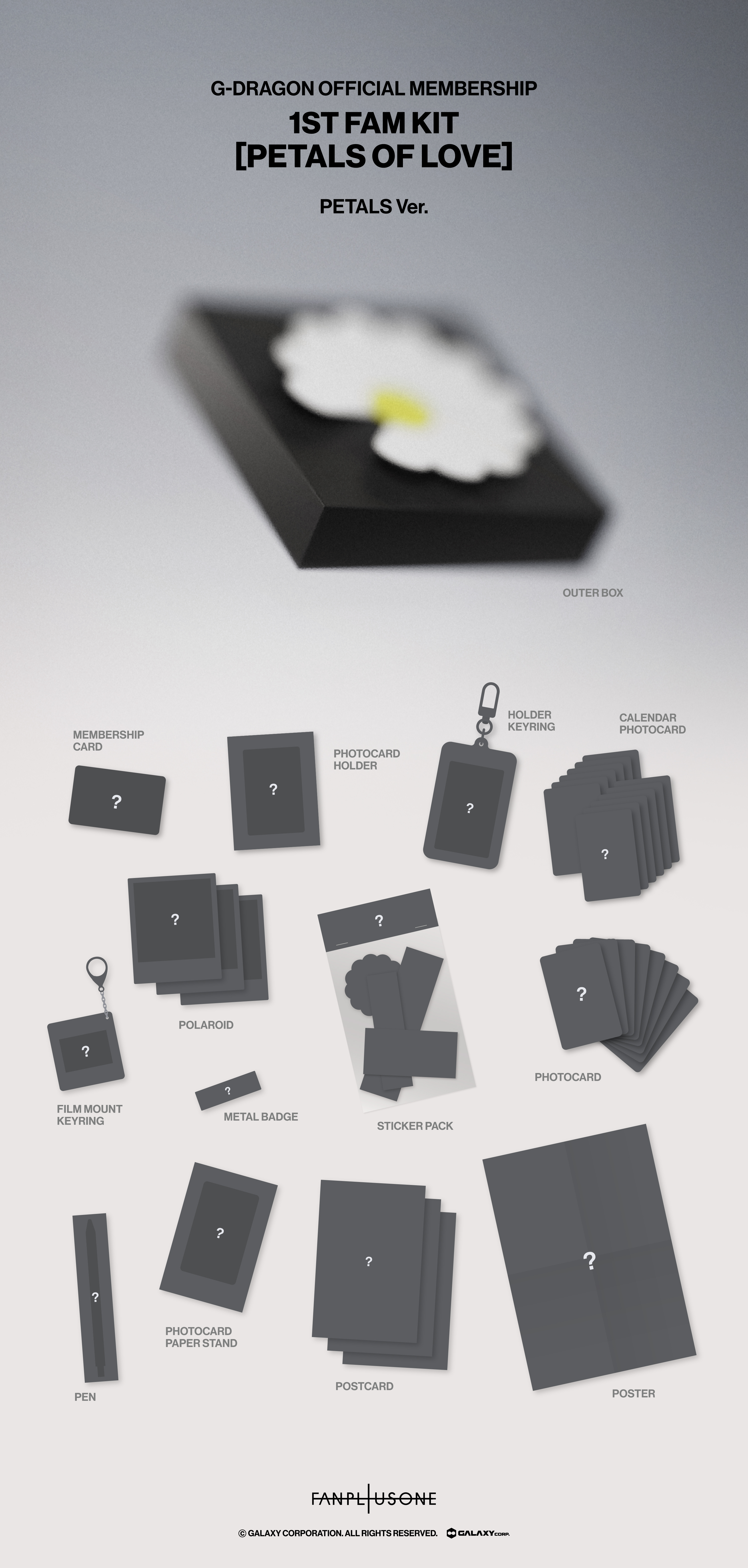 Pre-order G-DRAGON OFFICIAL MEMBERSHIP 1ST FAM KIT [PETALS OF LOVE]