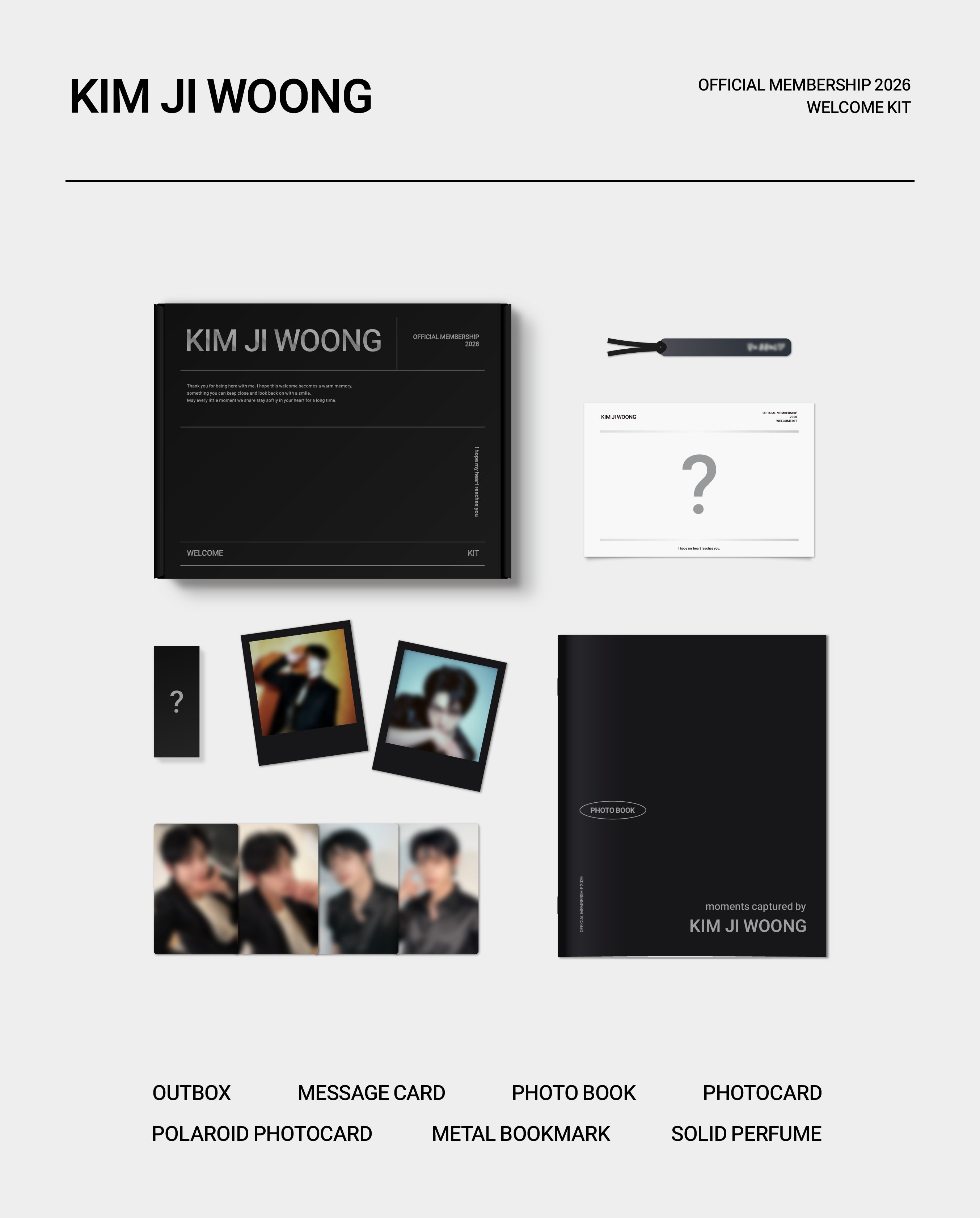 Notice for KIM JI WOONG OFFICIAL MEMBERSHIP Welcome Kit