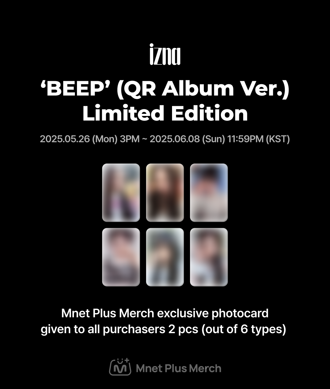 新品未開封　izna BEEP アルバム　QR ver. 3枚 izna [BEEP] QR Album Ver. Limited Edition