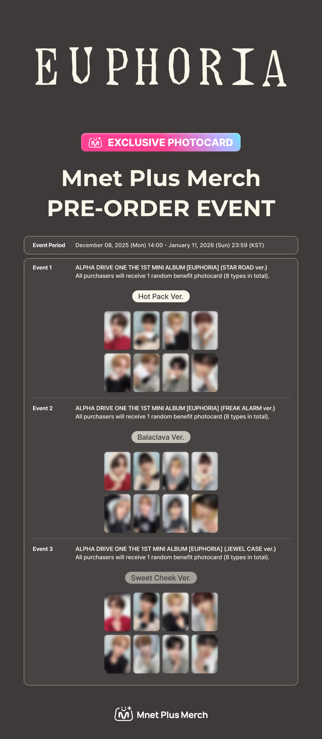 PRE-ORDER EVENT] ALPHA DRIVE ONE THE 1ST MINI ALBUM [EUPHORIA