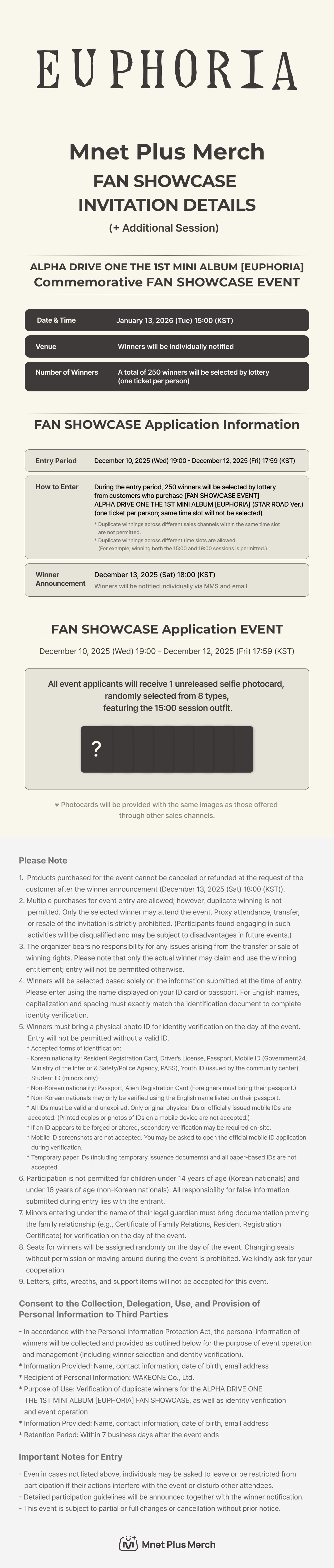 FAN SHOWCASE EVENT] ALPHA DRIVE ONE THE 1ST MINI ALBUM [EUPHORIA