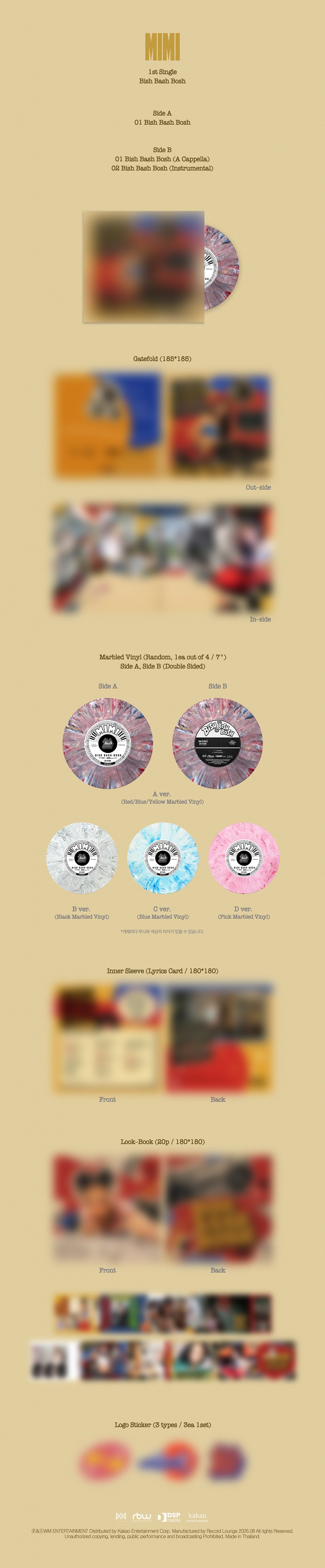 [📣] MIMI 1st Single [Bish Bash Bosh] LP 예약 판매 안내 